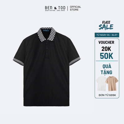 [Sale] Áo polo nam Ben & Tod R1300 BE526 chất liệu cotton co giãn, thoáng mát, đứng form, cao cấp, ít nhăn