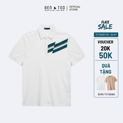 [Sale] Áo polo nam Ben & Tod R1300 BE133 chất liệu cotton co giãn, thoáng mát, đứng form, cao cấp, ít nhăn