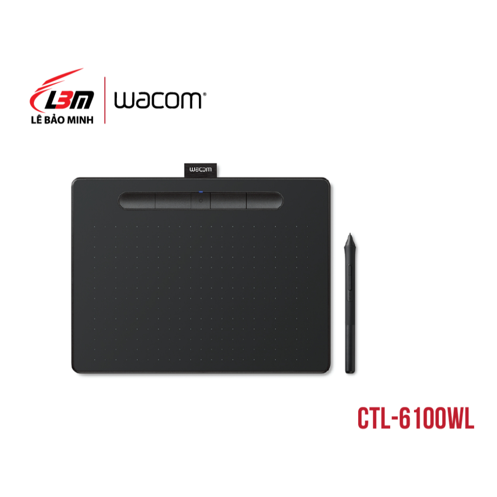 Bảng vẽ Wacom Intuos M, Bluetooth, Black CTL-6100WL/K0-CX (màu đen)