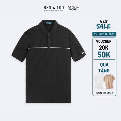 [Sale] Áo polo nam Ben & Tod R1300 BD122 chất cotton thiết kế basic cao cấp Regular