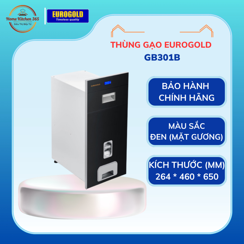 Thùng gạo Eurogold B311/ GB301B – Dung tích lớn, chống mối mọt