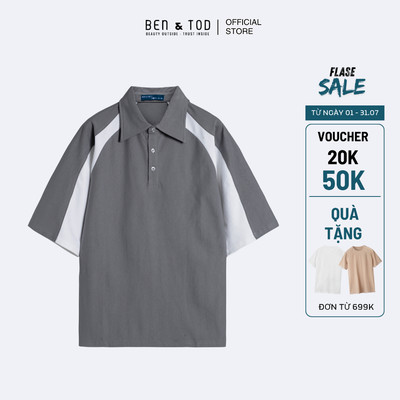 [Sale] Áo thun polo nam Ben & Tod BD494 chất liệu cotton co giãn, thoáng mát, đứng form, cao cấp, ít nhăn