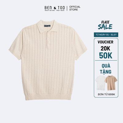 Áo polo nam Ben & Tod CS1300 BE225 chất liệu dệt kim co giãn, thoáng mát, đứng form, cao cấp, ít nhăn