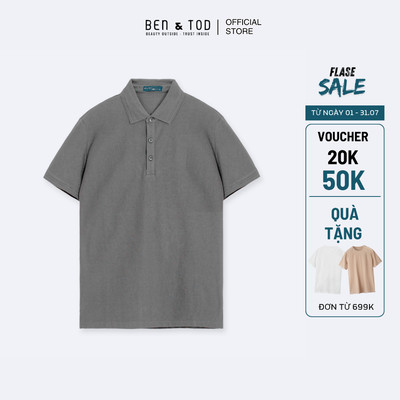 [Sale] Áo polo nam  BEN & TOD R1300 BD155 chất cotton thiết kế basic thanh lịch Regular