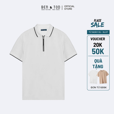 [Sale] Áo polo nam Ben & Tod R1300 BE524 chất liệu cotton co giãn thoáng mát cao cấp Regular
