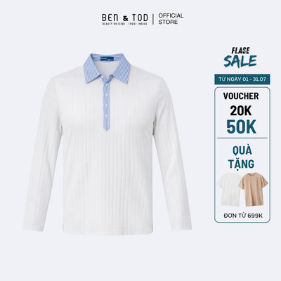 [Sale] Áo polo tay dài nam Ben & Tod CS1220 BE235 chất liệu cotton co giãn, thoáng mát, cao cấp