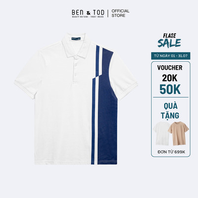 [Sale] Áo thun Polo Nam Ben & Tod R1300 BE129 chất liệu cotton co giãn, thoáng mát Form Regular