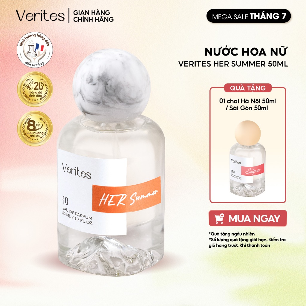 [KOL] Nước Hoa Nữ Verites Her Summer Nữ tính, Dịu dàng, Cuốn hút 50ml