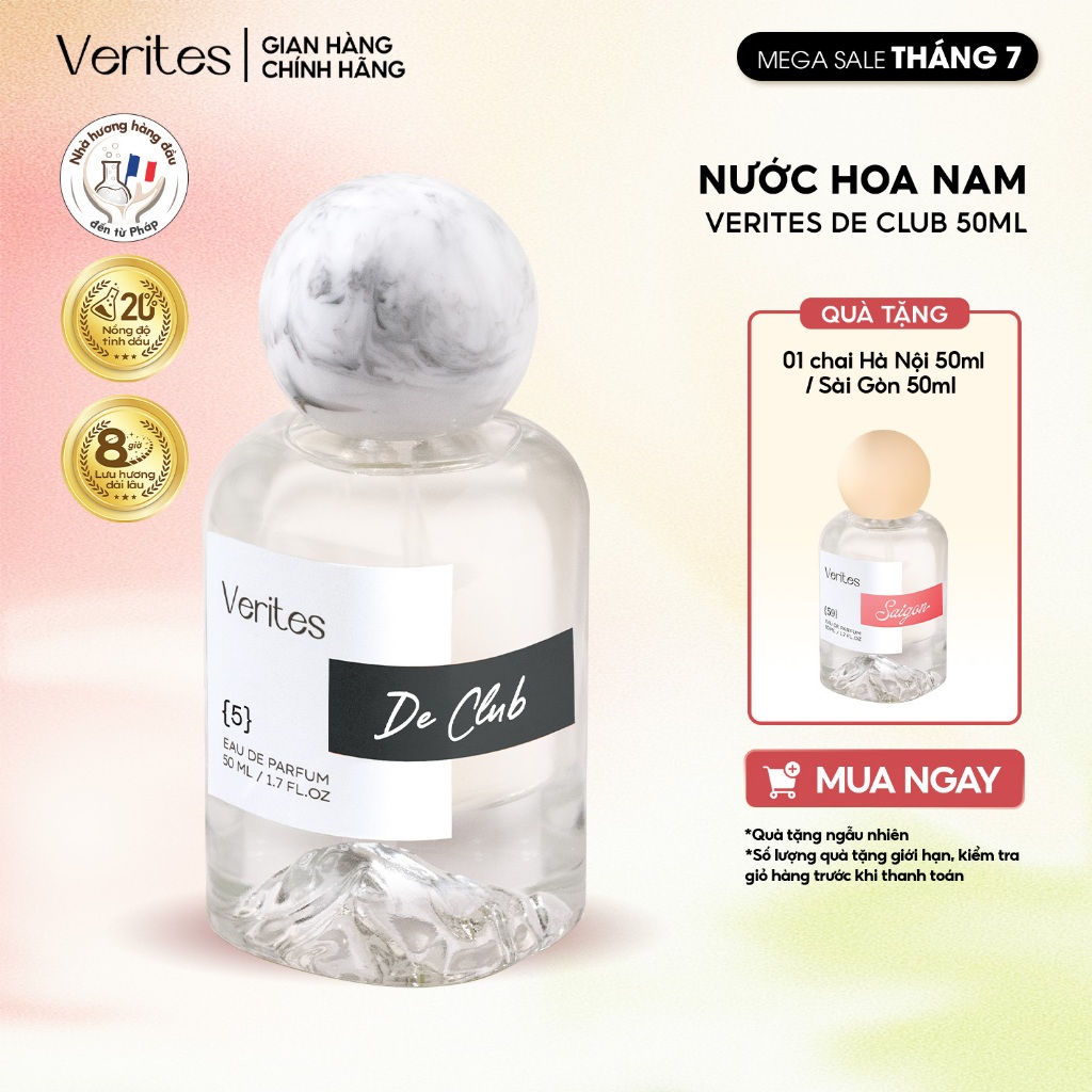 Nước Hoa Nam Verites De Club Cuốn hút, Lịch Lãm, Sang Trọng 50ml