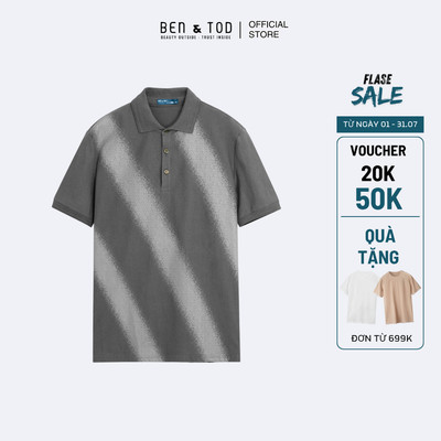 [Sale] Áo polo nam Ben & Tod R1300 BD279 cotton co giãn, thoáng mát, đứng form, cao cấp, ít nhăn