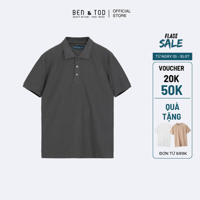 [Sale] Áo polo nam Ben & Tod R1300 BD172 chất cotton co giãn, thoáng mát Regular