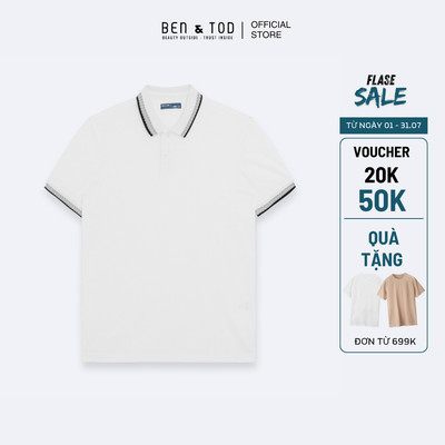 Áo thun polo nam Ben & Tod R1300 BE539 cotton co giãn, thoáng mát, đứng form Regular
