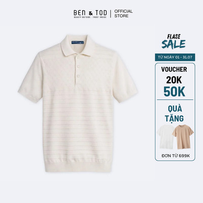 Áo polo Nam Ben & Tod CS1300 BE261 chất liệu dệt kim cao cấp, áo thun có cổ basic đứng thoáng mát Casual Fit