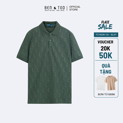 [Sale] Áo thun Polo Nam Ben & Tod R1300 BD281 chất cotton co giãn form Regular