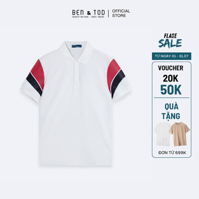[Sale] Áo polo Nam BEN & TOD R1300 BD143 chất liệu cotton họa tiết in cán lụa Regular