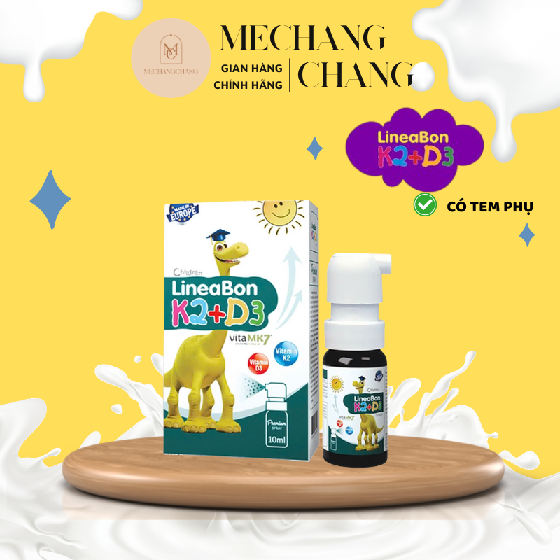 [ CHÍNH HÃNG] Xịt D3k2 Lineabon dung tích 10ml dạng XỊT cho bé