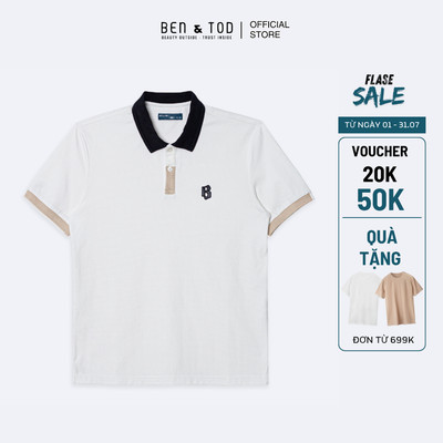 Áo thun Polo Nam Ben & Tod R1300 BF295 chất liệu cotton co giãn Form Regular