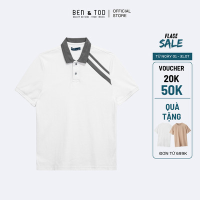 [Sale] Áo polo nam Ben & Tod R1300 BE141 chất liệu cotton co giãn, thoáng mát, đứng form, cao cấp, ít nhăn