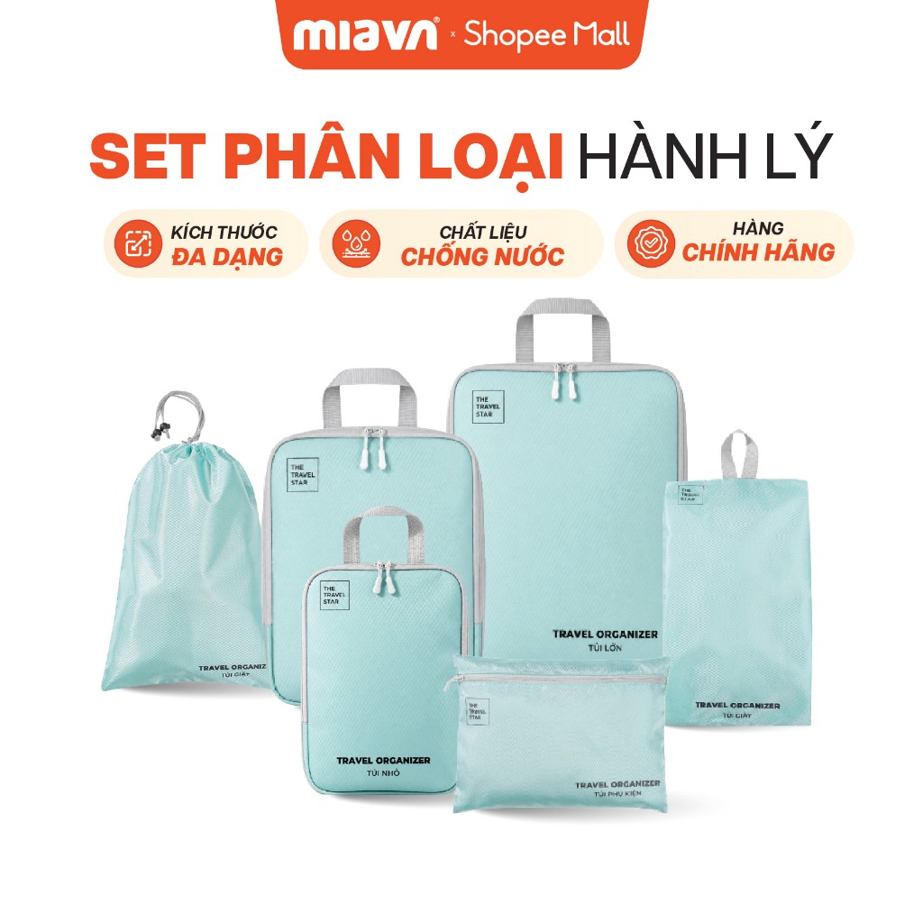 [MỚI] Set Túi Phân Loại Hành Lý 4in1 6in1 The Travel Star GoFlex Organizer, Sắp Xếp Hành Lý Gọn Gàng