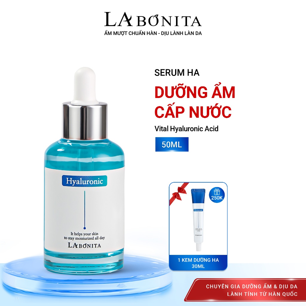 LABONITA Vital Hyaluronic Acid Serum 50ml TẶNG LABONITA Vital Hyaluronic Acid Cream 30ml