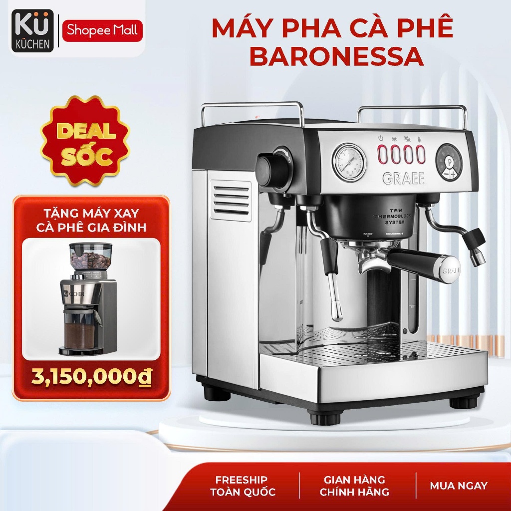 Máy pha cà phê baronessa từ GRAEF thương hiệu Đức | Phân phối bởi KUCHEN VIỆT NAM