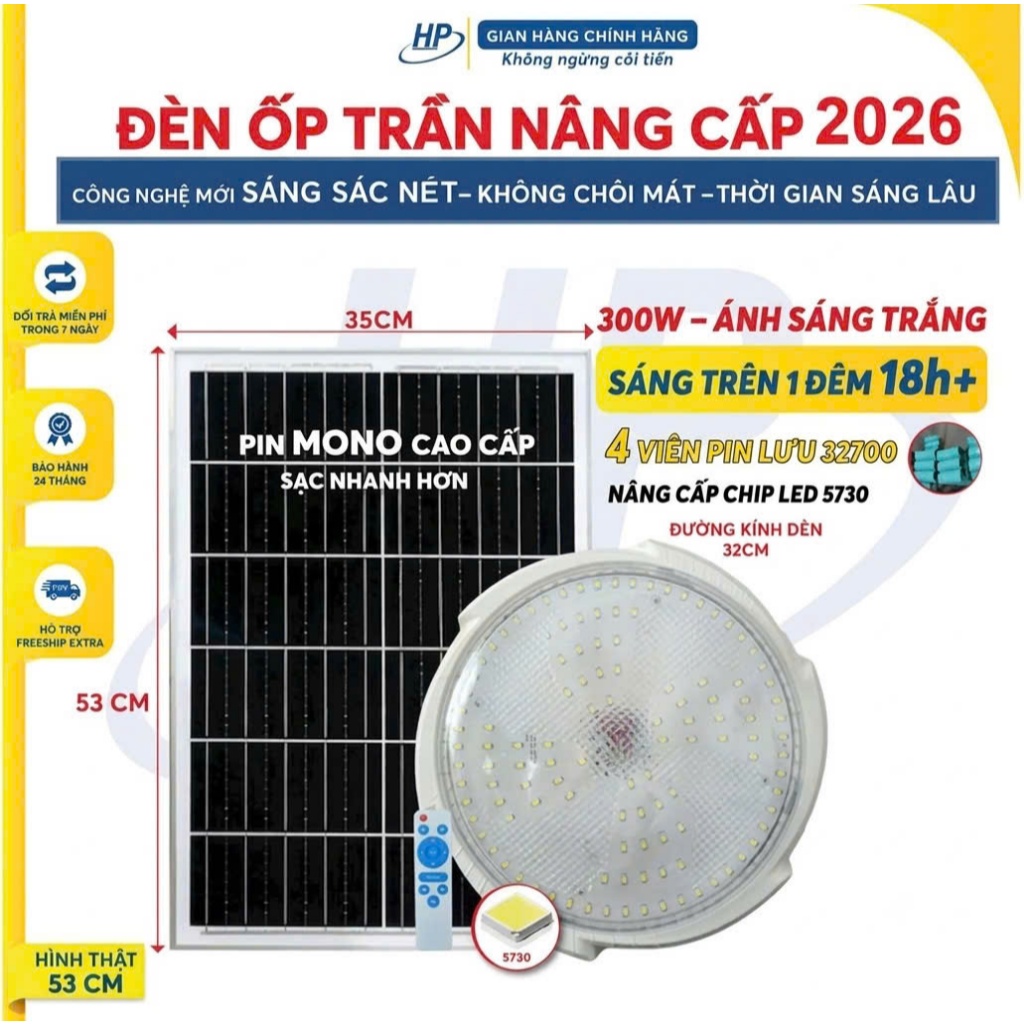 Đèn Pha Năng Lượng Mặt Trời Chống Lóa 200w, IP68, Sáng Tốt. Solar Light