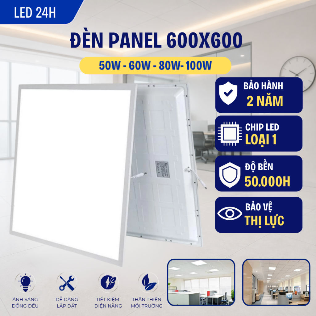 (HOẢ TỐC) Đèn LED Panel chiếu sáng nhà cửa, sân vườn, Kích Thước 30x60 60x60 30x120 60x120 cm