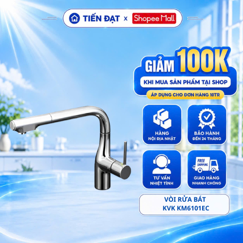 Vòi rửa bát nóng lạnh NHẬT JINHOME KVK KM6101EC