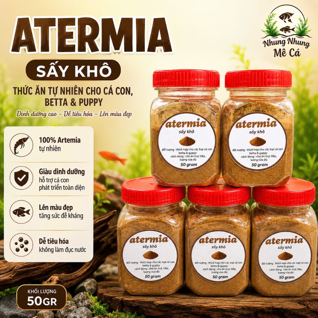 Atermia Sấy Khô Cho Cá Bột, Atermia Sấy Khô Cao Cấp