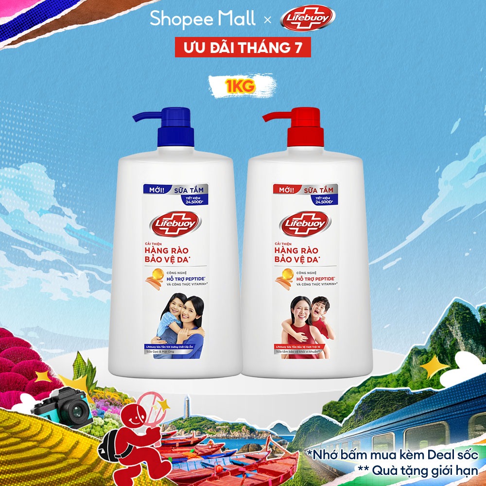 Sữa Tắm Lifebuoy Bảo Vệ Khỏi Vi Khuẩn Gây Bệnh Với Ion Bạc+ Hỗ Trợ Đề Kháng Da Tự Nhiên 1000G/1100G