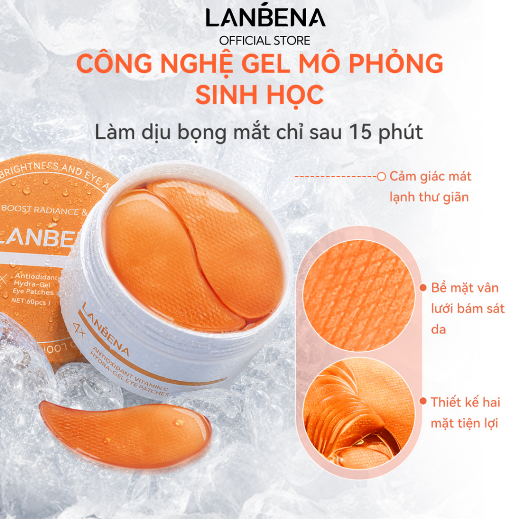 LANBENA MẶT NẠ MẮT MULTI (60 miếng) -Dưỡng Mắt Giảm Quầng Thâm,Giảm Nhăn Hiệu Quả, Dưỡng Ẩm Sâu Với 
