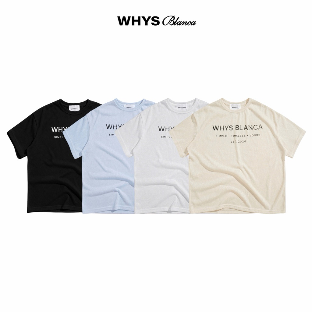 WHYS BLANCA T-SHIRT W048 - Áo thun in chữ Whys blanca.