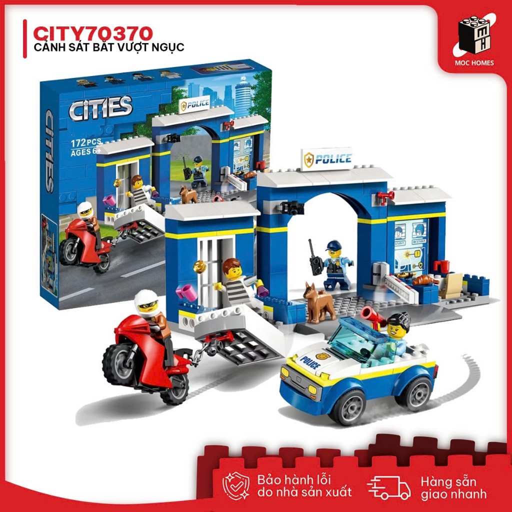 Đồ chơi lắp ghép city cảnh sát bắt tội phạm vượt ngục 70370