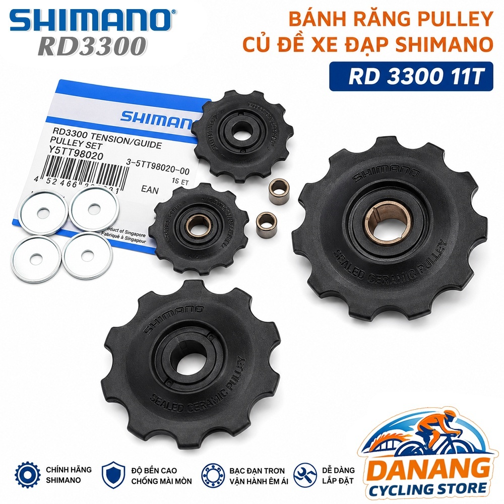 Bánh Răng Pulley Củ Đề Xe Đạp SHIMANO RD 3300 11T – Nhựa Bền, Thay Thế Chính Xác