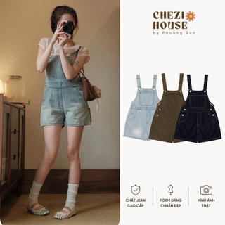 Quần Yếm Jean Nữ CHEZI HOUSE -Vải Jean Qccc Dáng Ngố Đùi 3 Màu Cực Đẹp Trendy #8640-42 Phối đồ Trẻ Trung Năng Động