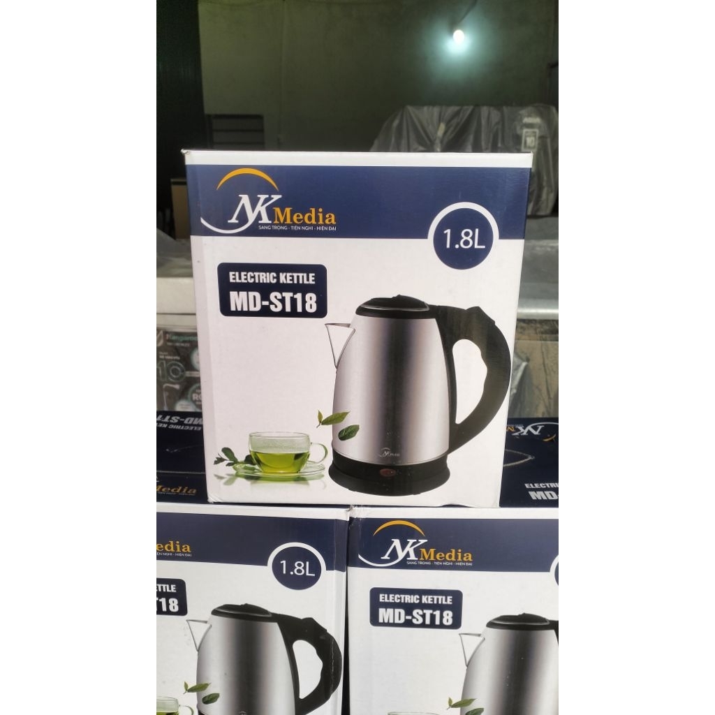 Ấm Đun nước nóng inox Siêu Tốc Media 1.8l
