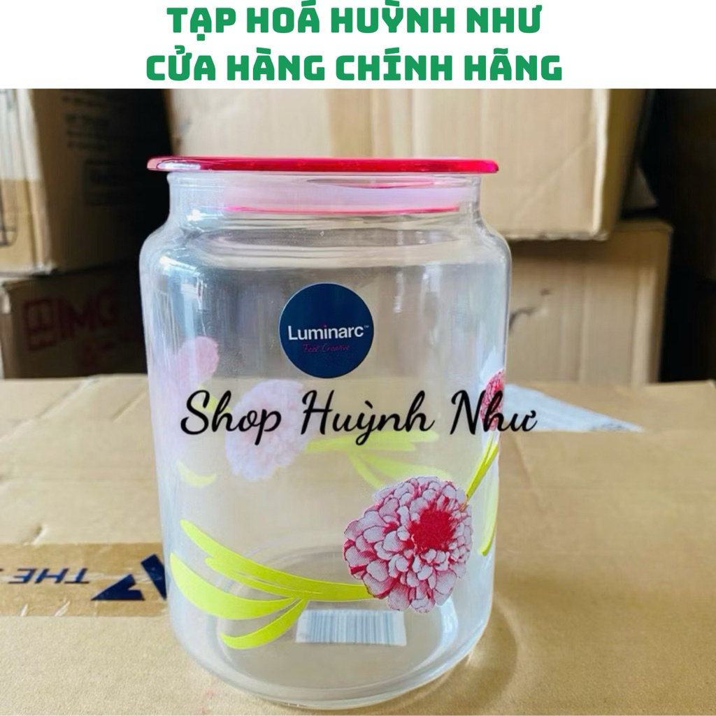 [CHÍNH HÃNG]Hủ thủy tinh 750ml Luminarc Rondo Dahlia .Hủ thủy tinh trong suốt, họa tiết hình bông...