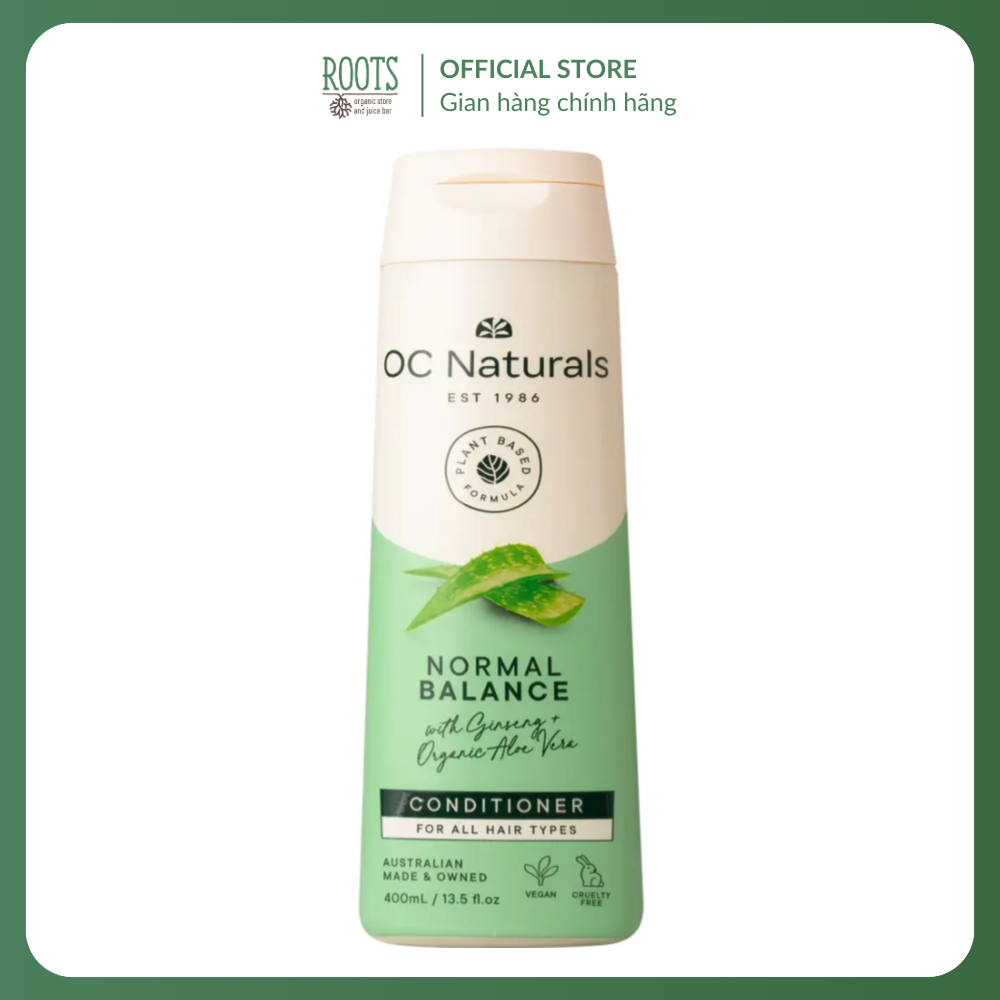 OC NATURALS - Dầu Xả, Cleanse & Revitalise Conditioner, Normal Balance, with Organic Alove Vera & Gi