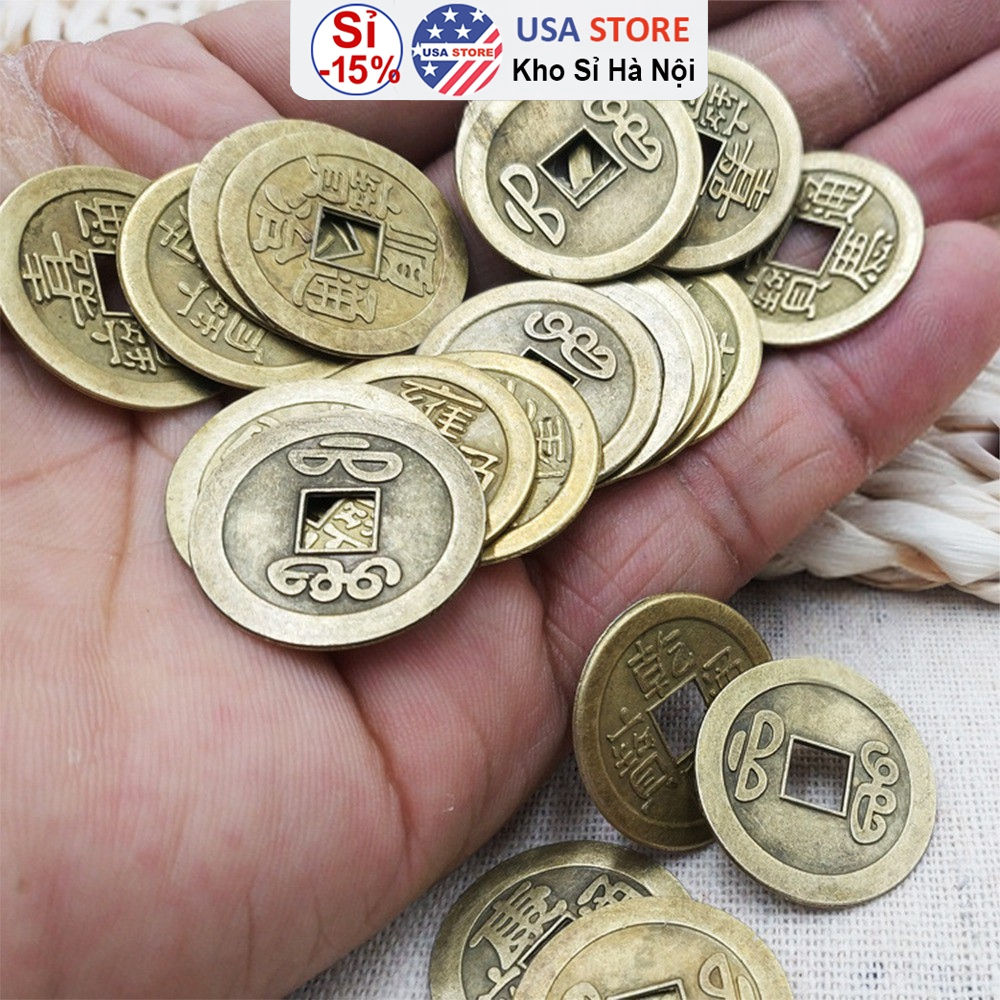 Set 500-1000 Đồng Xu Ngũ Đế - Tiền Xu Cổ - Đài Âm Dương