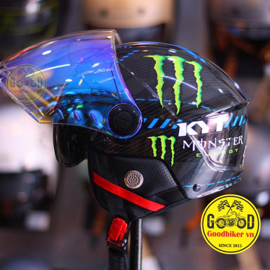 Mũ bảo hiểm 1/2 ROYAL M289 dán decal tem MONSTER