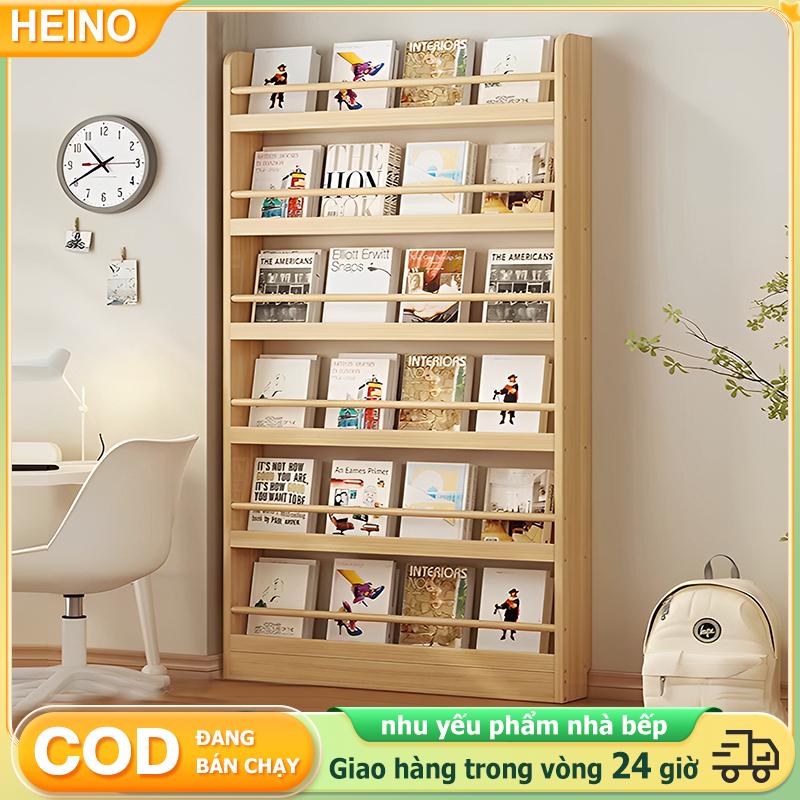 HEINO Kệ Sách Siêu Mỏng Bằng Gỗ Rắn 3/4/5/6 Tầng Kệ lưu trữ phía sau cửa Tủ lưu trữ tạp chí sách ảnh