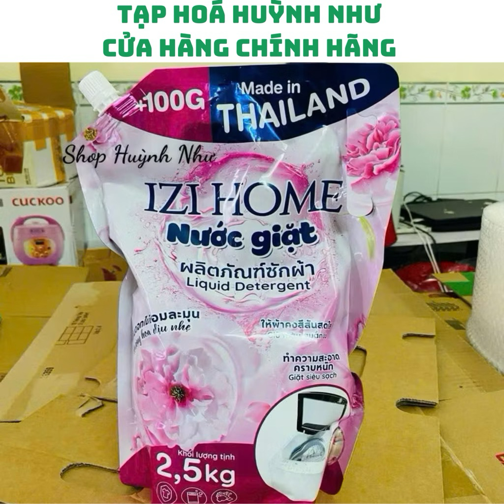 [CHÍNH HÃNG]Nước giặt IZI home hương hoa dịu nhẹ túi 2,5 kg... TẠP HOÁ HUỲNH NHƯ