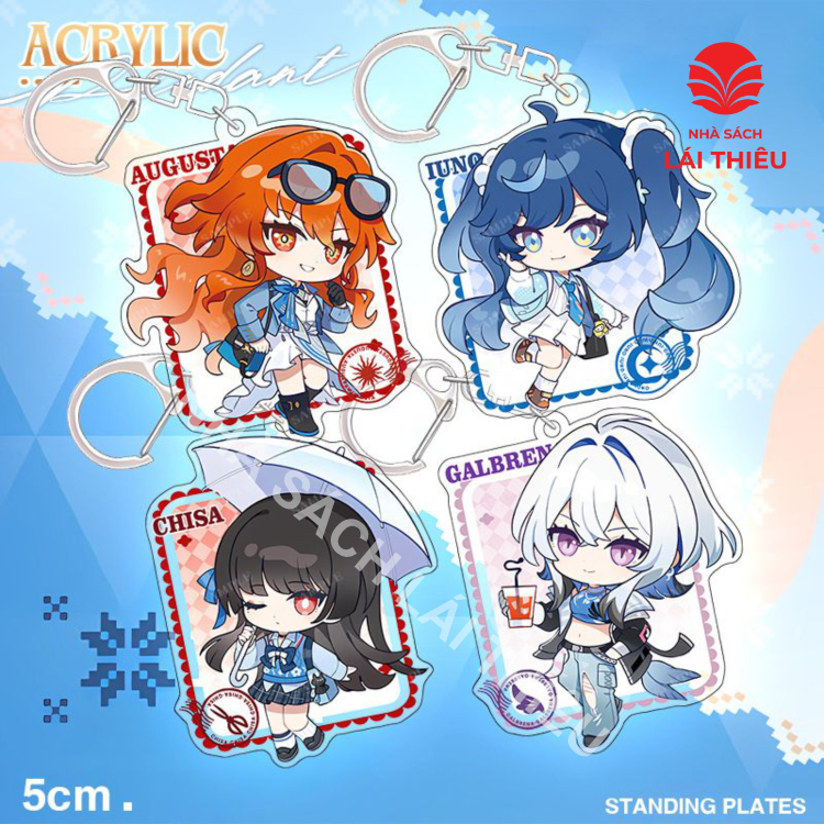 Set 4 Nhân Vật Wuthering Waves Phiên Bản Lawson Standee, Bagde, Móc Khóa Chisa Iuno Galbrena Augusta