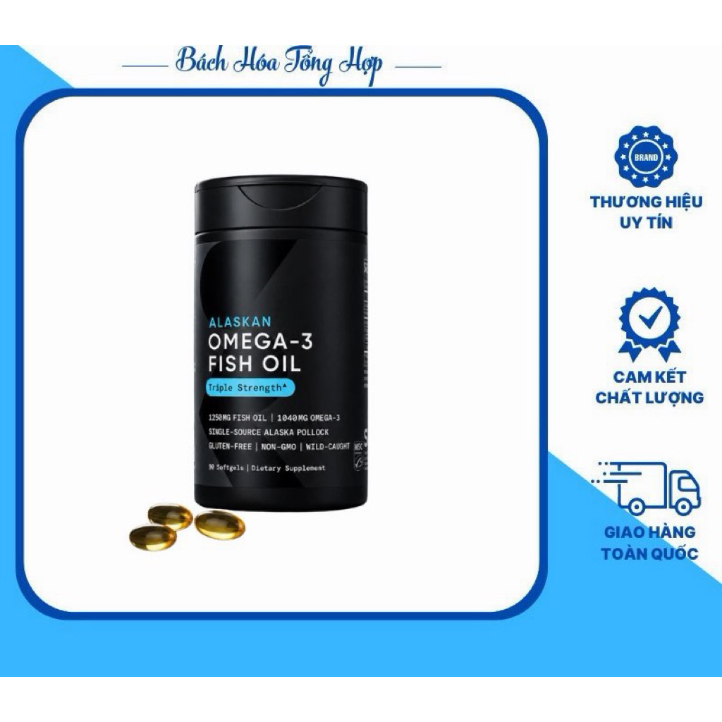 Viên dầu cá SR Fish Oil Omega-3 hàm lượng cao 1250mg 90 Viên Hỗ trợ sức khỏe mắt, tim, não bộ