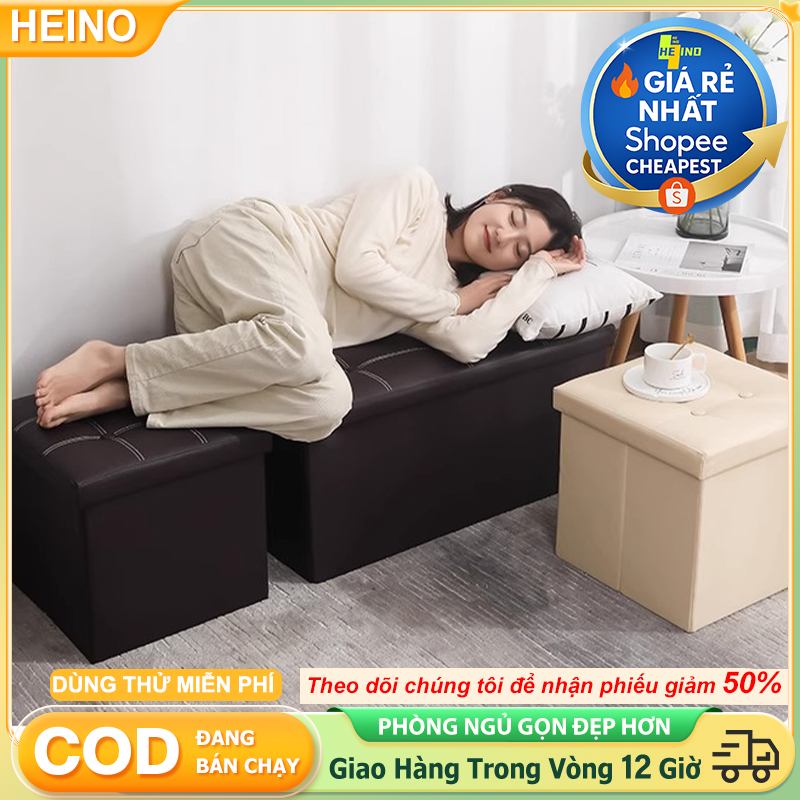 HEINO Ghế Hộp Đựng Đồ Đa Năng Tích Lớn 160L Hộp Đựng Đồ Đa Năng Ghế Đựng Đồ Ghế Sofa Gấp Gọn Đa Năng
