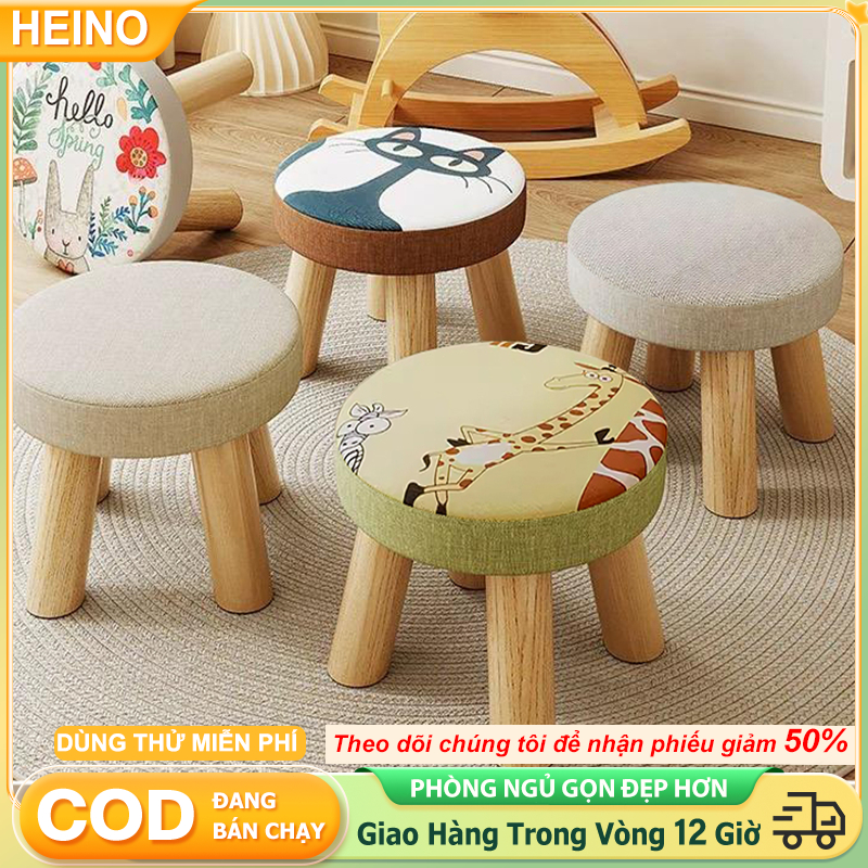 Ghế Đôn Nhỏ Đa Năng  Thiết Kế Đơn Giản Tiện Lợi Cho Gia Đình Mặt Tròn Dày Dặn Nhiều Màu Bền Đẹp