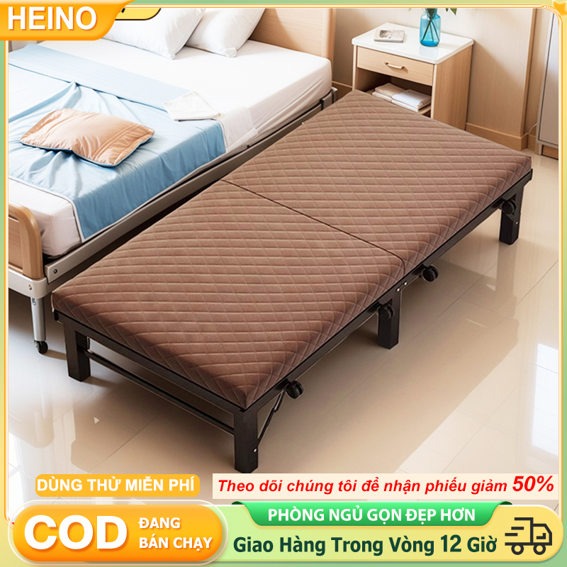 𝑯𝑬𝑰𝑵𝑶 1.95m Giường gấp văn phòng tiện lợi cho nghỉ trưa dễ dàng gấp gọn Không Cần Lắp Ráp BH 24T