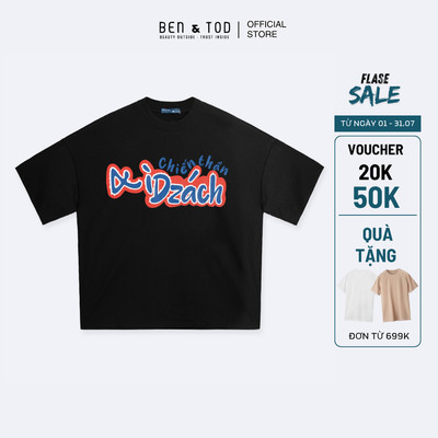 [Sale] Áo thun nam tay ngắn Oversize Ben & Tod OB1210 BD276 chất cotton thoáng mát họa tiết in thoáng mát trẻ trung
