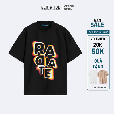 [Sale] Áo thun nam tay ngắn Ben & Tod O1210 BD478 chất cotton hoạ tiết in cao cấp thoáng khí đứng form rộng Oversize
