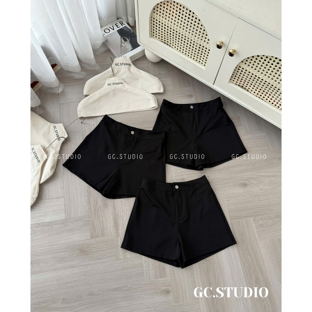 Quần short nữ chất umi cao cấp lưng cao tôn dáng đùi co giãn 4 chiều mã GC.STUDIO